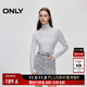 ONLY秋季舒適修身顯瘦螺紋高領(lǐng)毛衣針織衫女|124313004 G11 淺灰花色 L (170) 88A