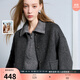 三彩【綿羊毛】2025冬季新款雙面呢短外套毛呢大衣女 礦石灰預售[付款10天內]發(fā) S 155/80A