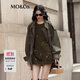 MO&Co.秋新品立體口袋抽繩收腰中性獵裝夾克工裝外套