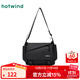 熱風(fēng)黑色單肩包2025年夏季新款男士涂層斜挎包戶(hù)外運動(dòng)大容量背包 01黑色 F