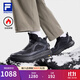 斐樂(lè )（FILA）官方男鞋加絨跑步鞋2025冬季新款探險家3代中幫厚底休閑運動(dòng)鞋 駿馬黑-BB 42