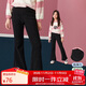 ASK JUNIOR女童褲子2025秋冬季兒童加絨保暖長(cháng)褲休閑時(shí)尚喇叭褲 黑色 170