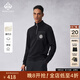 MANGANO曼加龍輕奢男裝秋冬新款男士衛衣半高領(lǐng)半拉鏈潮流百搭長(cháng)袖T恤男 黑色 50 (175/96A)