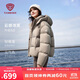 坦博爾泡芙羽絨服女短款脫卸帽秋冬保暖外套25年新款5530520D 摩卡色160
