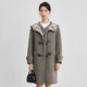 曼·貝含羊毛呢子大衣女2025年新款高級感寬松外套大碼時(shí)尚通勤女裝 灰咖 M