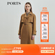 PORTS寶姿女裝秋冬新品長(cháng)袖中長(cháng)大衣LL9T031LWD025 深咖哩褐 M (6)