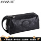 ANYSMIC包包男包輕奢侈品牌新款手拿包男士大容量手抓包牛皮商務(wù)手包 黑色 大號