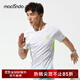 馬孔多（macondo）跑步輕爽短袖T恤3D提花吸濕速干腋下一片式拼接后背透氣網(wǎng)夏季新 白色 男款 XL 【男140-150/女130-140斤】