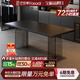 法莎蒂政府補貼全托巖板餐桌大小戶(hù)型輕奢現代簡(jiǎn)約亞克力懸浮長(cháng)方形桌子 【黑色亞克力腳+新升級下掛巖板】單餐桌 160x80x75cm