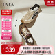 他她TATA女鞋2025年秋季德訓鞋休閑鞋 杏/米白/黑 38