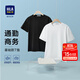 海瀾之家（HLA）短袖T恤男25新圓領(lǐng)通勤休閑風(fēng)短袖男夏季 米白R0 L 175/92A 推薦137~150斤