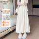 帛芮糯米花苞裙半身裙2025年新款白色裙子黑色高級感長(cháng)款蓬裙長(cháng)裙