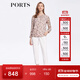 PORTS寶姿商場(chǎng)同款女裝春季滿(mǎn)印花卉真絲上裝LM8B102MPS141 鹽粉色印花 M (6)