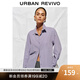 UR2025冬季新款女裝簡(jiǎn)約通勤氣質(zhì)風(fēng)長(cháng)袖開(kāi)襟襯衫UWB250002 淡紫 M