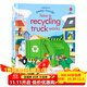 Usborne偷偷看里面系列 回收車(chē)工作原理 英文原版繪本 Peep InsideHow a Recycling Truck Works 紙板翻翻書(shū) 洞洞書(shū) 尤斯伯恩科普