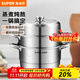 蘇泊爾（SUPOR）蒸鍋304不銹鋼三層復底多用蒸魚(yú)家用蒸籠電磁爐燃氣通用 歐式蒸鍋 3層 32cm