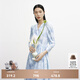 麥檬MM商場(chǎng)同款23春新款純棉綠色碎花法式褶皺連衣裙女5E3291381 天空藍5E2291161 L