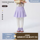 Teenie Weenie Kids小熊童裝25年新款女寶甜美可愛(ài)假兩件打底裙褲 紫色 100 cm