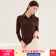 意芬3倍親膚發(fā)熱保暖上衣女打底內搭秋衣冬季加絨加厚女士襯衫可外穿 棕咖【雙面磨毛-防寒御暖】 2XL （適宜-5℃至5℃）