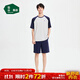 松山棉店小輕松睡衣套裝莫代爾棉女春夏季薄款短袖情侶家居服男士 男士-灰色 XL （女士170，男士180）