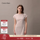 Calvin KleinJeans【防曬】25夏季女士ck休閑氣質(zhì)通勤針織短袖連衣裙47AB010 LN4-牡丹粉 M