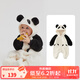 papa爬爬秋冬新款男女寶寶動(dòng)物造型爬服抱抱絨連體衣嬰兒保暖哈衣 黑色 80cm