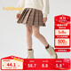 巴拉巴拉童裝兒童半身裙秋冬裝女童短裙子學(xué)院風(fēng)百褶裙毛呢潮202423112002