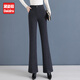 黛姿茹毛呢微喇休閑褲女秋冬2025新款高腰加絨加厚褲子女小個(gè)子喇叭褲 66772深灰色款【長(cháng)褲】 常規 L (28) 推薦105-115斤