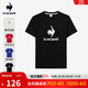 樂(lè )卡克（Le coq sportif）法國公雞男女春運動(dòng)休閑大logo短袖T恤 炫黑色 M