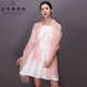 達芬奇密碼真絲絲巾女士100%桑蠶絲長(cháng)款春秋純色薄款媽媽披肩三八節禮物 粉色