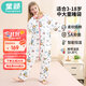 童顏中大兒童分腿睡袋春秋冬季純棉恒溫抗菌睡衣女寶寶防踢被子X(jué)XXL碼