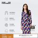 Diane von Furstenberg[博主同款]DVF2025新款粉紫色藝術(shù)筆刷天絲羊毛連衣裙DL4S004 BRTML M
