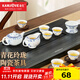 金灶（KAMJOVE）鏤空玲瓏陶瓷功夫茶具手繪青花瓷茶壺茶杯家用泡茶套裝茶具 KP-65 青花玲瓏陶瓷茶具