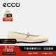 愛(ài)步（ECCO）芭蕾舞鞋女 25年新款百搭方頭淺口單鞋瑪麗珍女鞋 舞悅234343 石灰色23434301378 38