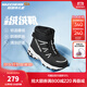 Skechers斯凱奇兒童絨絨靴雪地靴保暖男童棉鞋防寒加絨高幫女童靴660092L 男童/黑色/白色/BKW 35