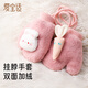 愛(ài)寶適兒童手套秋冬嬰兒加厚全包指手套寶寶保暖掛脖連指套胡蘿卜兔T256