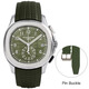 SPECHT&SOHNE石英手表男手雷5167名表同款日歷夜光防水硅膠帶時(shí)尚輕奢運動(dòng)男表 綠色【升級可調整針扣】