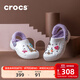 卡駱馳（CROCS）秋冬新品休閑鞋秋冬洞洞鞋貝雅暖絨暖棉|206633 白/淡紫 -577(建議買(mǎi)大一碼) 37 /38(230mm)