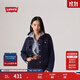 Levi's李維斯女士美式懷舊復古巴恩風(fēng)時(shí)尚深藍顯瘦牛仔夾克外套 深牛仔色 S