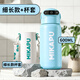 MIKAPU指紋水杯解鎖指紋保溫杯智能高顏值細長(cháng)款大容量 天藍色600ml+杯套