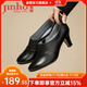 金猴女皮鞋酒店工裝鞋牛皮通勤鞋OL職業(yè)工作小皮鞋勞保女單 Q15012A 38