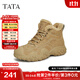 他她（TATA）厚底保暖運動(dòng)靴女靴子加絨短靴高幫鞋冬新款CGM01DD4 卡其色（絨里） 37