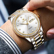瑞士勞力士手表男士機械表高端鑲鉆防水夜光進(jìn)口金表十大品牌男表 R7003間金白面-官方標配原裝進(jìn)口 41mm直徑