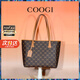 COOGI包包女款品牌輕奢侈女士包托特包生日七夕情人節禮物送女友老婆 咖啡色