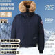 啄木鳥(niǎo)（TUCANO）工裝羽絨服男女短款2025冬季新款加厚韓版潮流飛行員情侶防寒外套 988 深藍色 【大毛領(lǐng)】 M 建議（110-130斤）