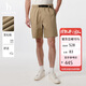 哈吉斯（HAZZYS）男裝 2025夏季混紡男褲【PHIZ系列】織帶設計寬松短褲男