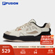 FILAFUSION斐樂(lè )潮牌男鞋BANK II專(zhuān)業(yè)滑板鞋冬新款運動(dòng)鞋板鞋 古白色/水泥棕-AC 42