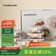 樂(lè )扣樂(lè )扣（LOCK&LOCK）玻璃飯盒保鮮密封冰箱便當飯盒收納盒6件套（不銹鋼蓋）