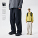 熊貓·本休閑褲男加絨寬松長(cháng)褲25年防潑水分割休閑登山褲百搭加厚直筒褲子 黑色 L