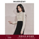 MAXRIENY貴雅新中式蕾絲雪紡衫修身顯瘦盤(pán)扣上衣女 米白 L